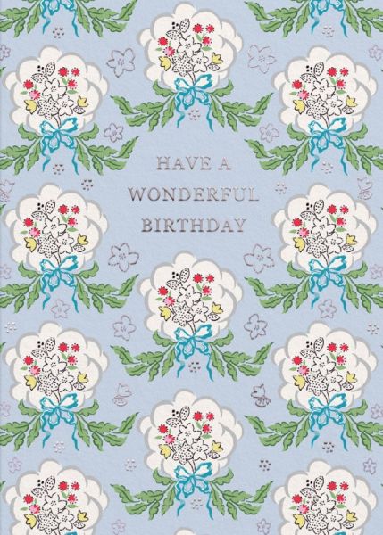 Cath Kidston Card-Birthday Posy Blue